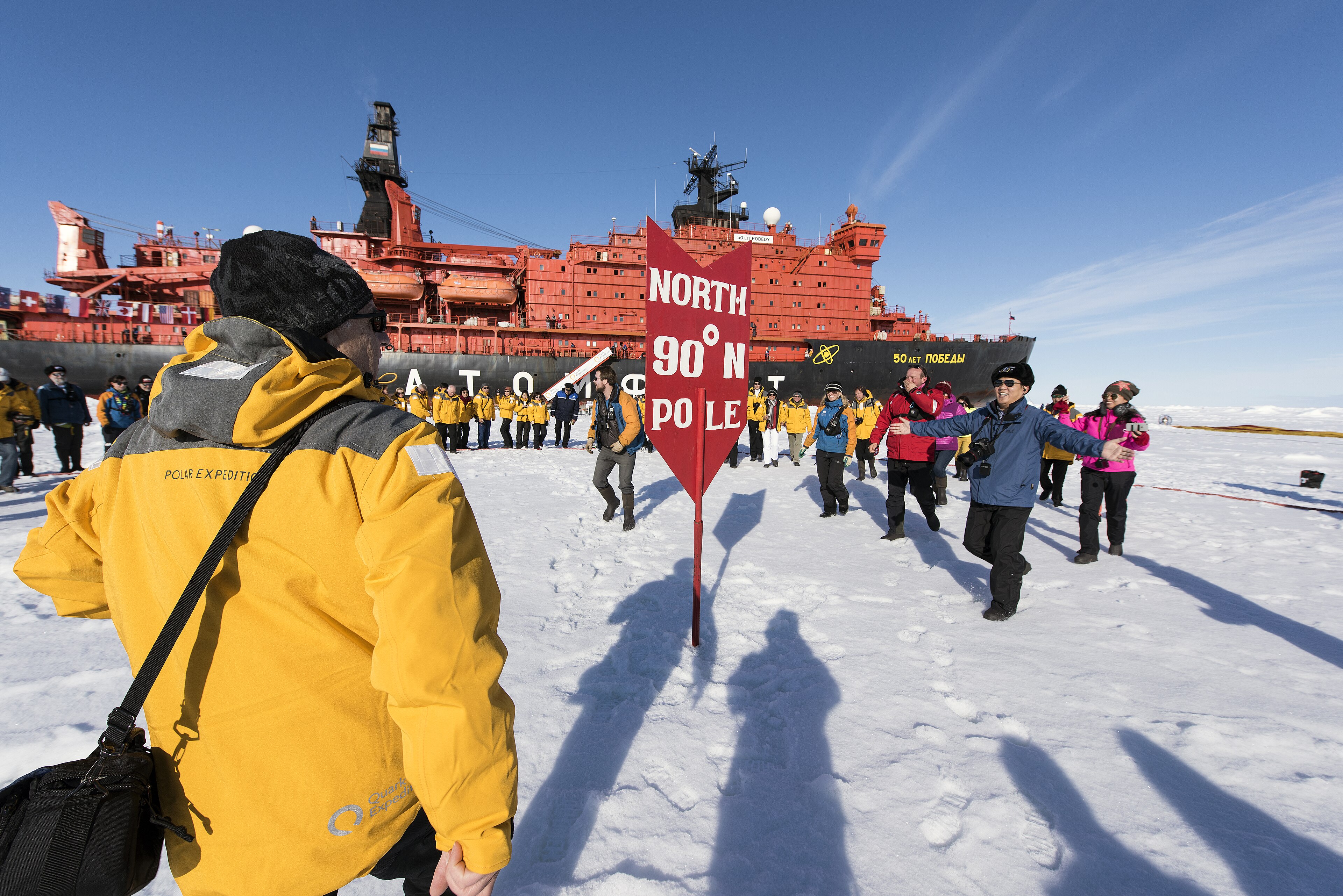 50 Let Pobedy at the North Pole on a tourist cruise